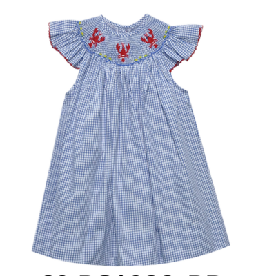 Baby Sen Crawfish Royal Blue Georgette Angel Bishop Dress