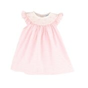 Luli & Me Plumeti Stripes Bishop - Pink