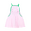 Zuccini Watermelon Pink Mini Seersucker Ruffle Front Dress