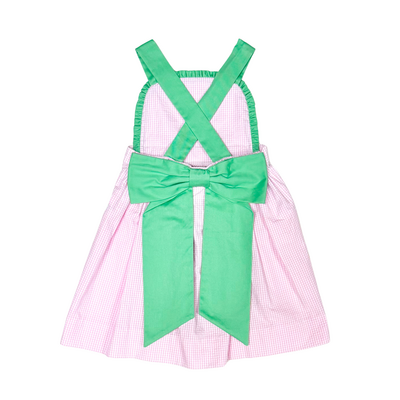 Zuccini Watermelon Pink Mini Seersucker Ruffle Front Dress