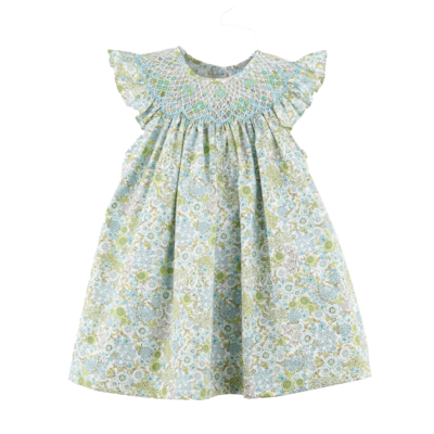 Luli & Me Floral Bouquet Bishop Turquoise