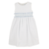 Luli & Me Blue Plumeti Smocked Belt Dress