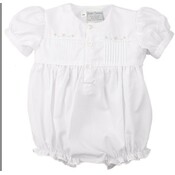 Feltman Brothers White/Pink Girl's Bubble Romper PRE