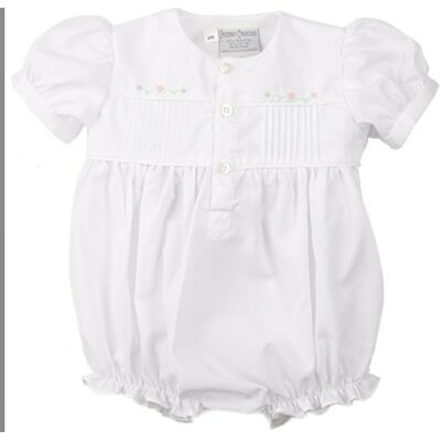 Feltman Brothers White/Pink Girl's Bubble Romper PRE