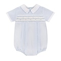 Feltman Brothers Boy's Blue/White Wave Smocked Romper