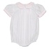 Feltman Brothers Girl's White/Pink Vintage Scalloped Collar Romper