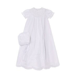 Feltman Brothers Pintucked Yoke Christening Gown w/ Hat