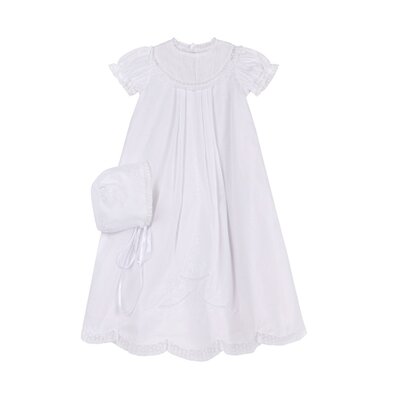 Feltman Brothers Pintucked Yoke Christening Gown w/ Hat