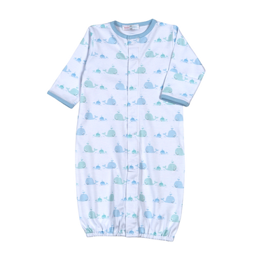 Baby Loren Whales Aqua & Blue Converter Gown