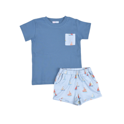 Baby Loren Sail Away Boy Short Set