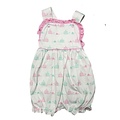Baby Loren Whales Aqua & Pink Ruffle Sun Bubble
