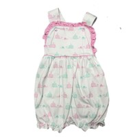 Baby Loren Whales Aqua & Pink Ruffle Sun Bubble