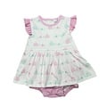 Baby Loren Whales Aqua & Pink Bubble Dress