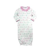 Baby Loren Whales Aqua & Pink Converter Gown
