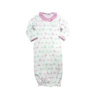 Baby Loren Whales Aqua & Pink Converter Gown