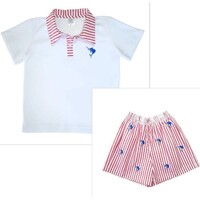 My Little Hoppers Swordfish Polo Short Set