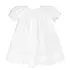 White Smocked Daydress with Wave Smocking & Bonnet