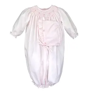 Petit Ami Pink Convertible Smocked Bag w/ Hat