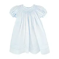 Petit Ami Light Blue Smocked Day Gown