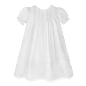Petit Ami White Pintuck Daygown Dress