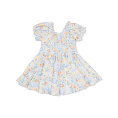 Angel Dear Georgia Floral - Smocked Twirly Dress and Bloomer