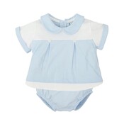 Sky Blue and White Diaper Cover Set