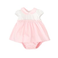 White and Pink Diaper Cover Set