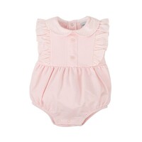 Pink Bubble w/ Striped Ruffle Collar