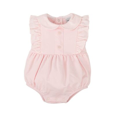 Pink Bubble w/ Striped Ruffle Collar