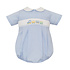 Petit Bebe Train Lt Blue Gingham Boy's Bubble