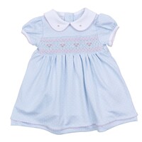 Magnolia Baby Piper's Classics Light Blue Smocked Dress
