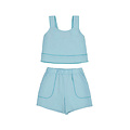 Mayoral Aqua Cotton Short Set