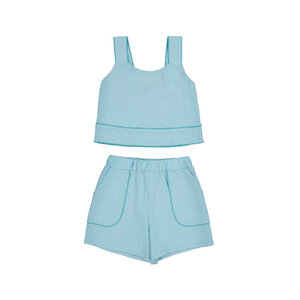 Mayoral Aqua Cotton Short Set