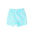 RuffleButts + RuggedButts Bright Aqua Gingham Swim Trunks