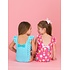 RuffleButts + RuggedButts Bright Aqua Gingham Waterfall One Piece Swimsuit