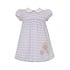 Claire & Charlie Carriage Blue & Pink Knit S/S Dress