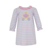 Claire & Charlie Carriage Blue & Pink Stripe Knit L/S Dress