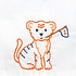 Tiger w/Flag Orange/Purple Boy Bubble