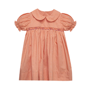 Tiger Orange/Purple Smocked Dress
