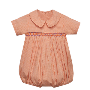Tiger Orange/Purple Smocked Boy Bubble