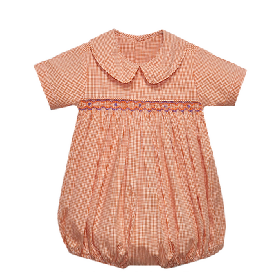 Tiger Orange/Purple Smocked Boy Bubble