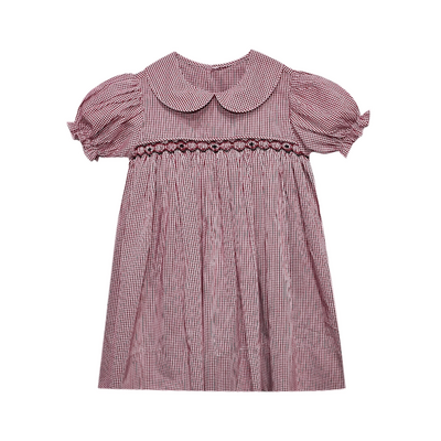 Gamecock Garnet/Black Smocked Dress
