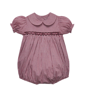Gamecock Garnet/Black Smocked Girl Bubble