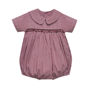 Gamecock Garnet/Black Smocked Boy Bubble