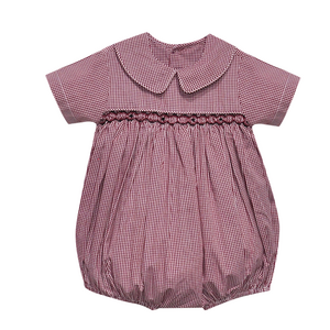 Gamecock Garnet/Black Smocked Boy Bubble