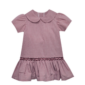 Gamecock Garnet/Black Smocked Drop Waist Dress