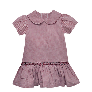 Gamecock Garnet/Black Smocked Drop Waist Dress