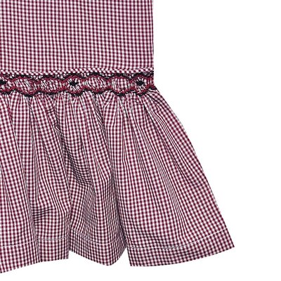 Gamecock Garnet/Black Smocked Drop Waist Dress