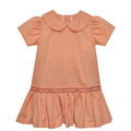 Tiger Orange/Purple Smocked Drop Waist Dress