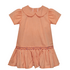 Tiger Orange/Purple Smocked Drop Waist Dress